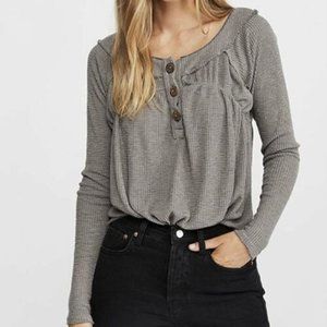 We The Free by Free People Womens XS Gray Waffle K